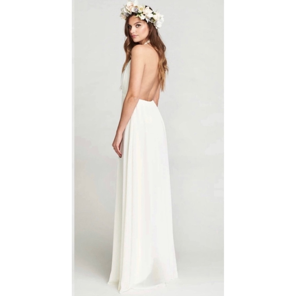 SHOW ME YOUR MUMU IVORY HALTER MAXI DRESS - Picture 8 of 11